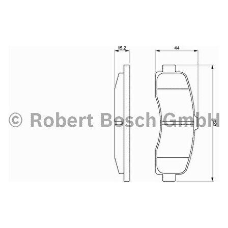 FREN BALATASI ÖN (NISSAN MICRA (K11)(08/92-) [WVA 21626] - [ 120,8X45X15 MM] -